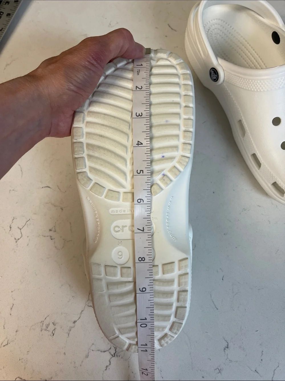 Crocs Classic Clog White Fun Rubber Shoes Unisex Adult M9 / W11 Style # 10001 - Picture 14 of 17